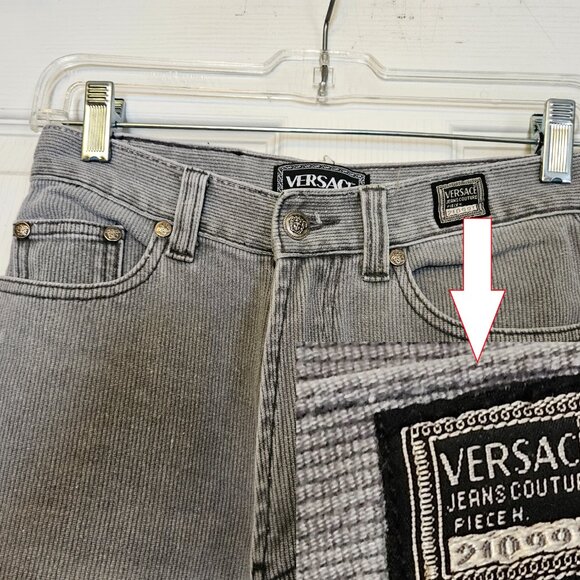 Vintage Versace Jeans Couture High-Waist Corduroy Flared Trousers - Iconic Medus - Picture 3 of 16